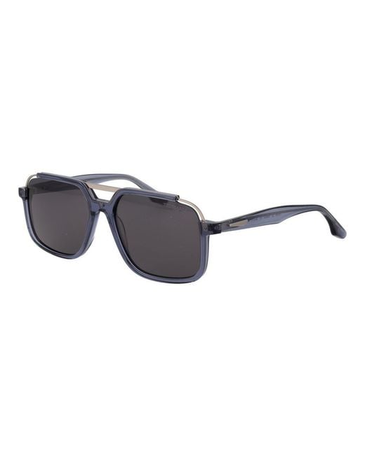 Trussardi Multicolor Blue Acetate & Stainless Steel Sunglasses for men