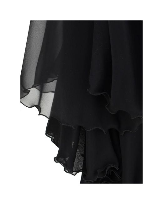 Saint Laurent Black Silk Crepe Playsuit