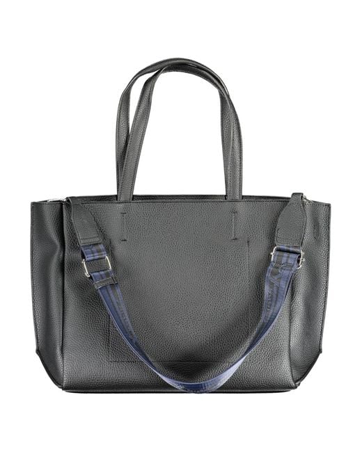 Byblos Gray Chic Dual-Handle Printed Handbag