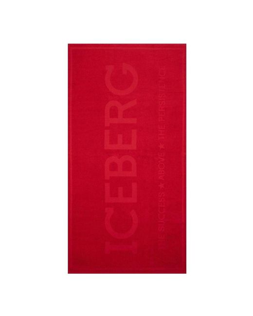 Iceberg Red Cotton Men Beach Towel for men