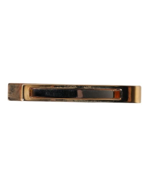 Dolce & Gabbana Brown Tone Brass Tie Clip Bar for men