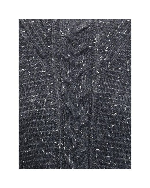 Max Mara Black Cropped Boxy Sweater In Alpaca