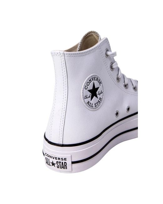 Converse White Polyethylene Platform Sneakers
