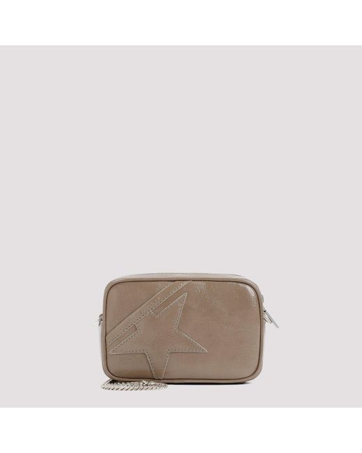 Golden Goose Deluxe Brand Brown Ash Calf Leather Mini Star Bag