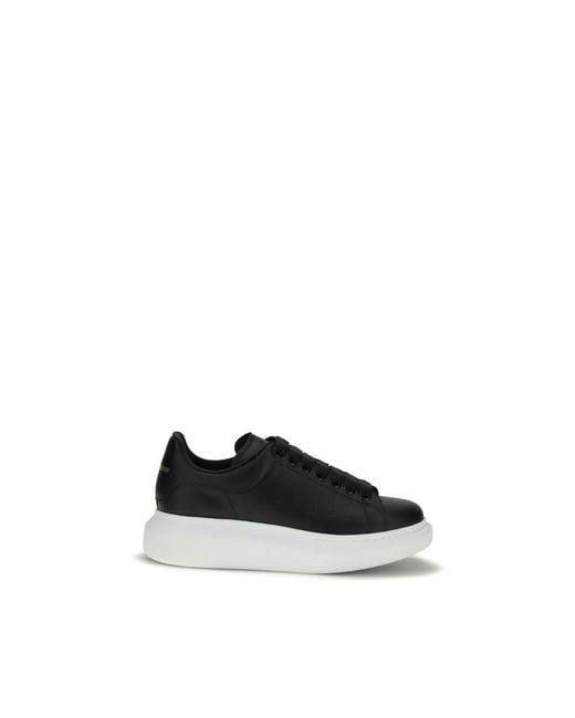 McQueen Black Calf Leather Bos Taurus Platform Sneakers