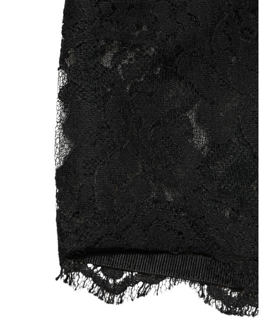 Dolce & Gabbana Black Lace Bandeau Bra Tube Top Underwear