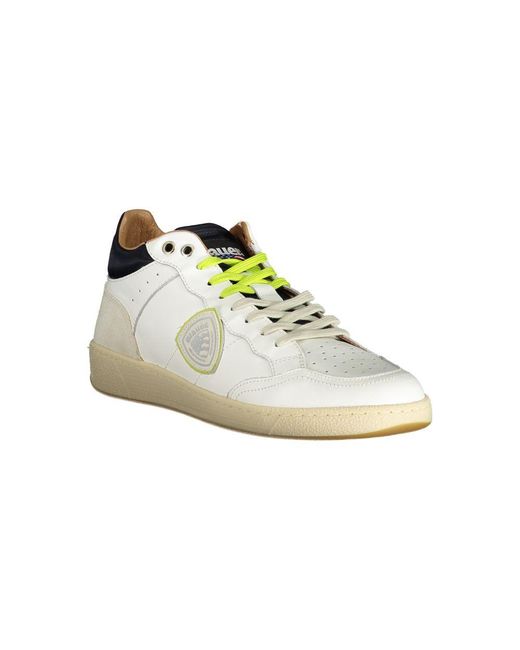 Blauer White Polyester Sneaker for men