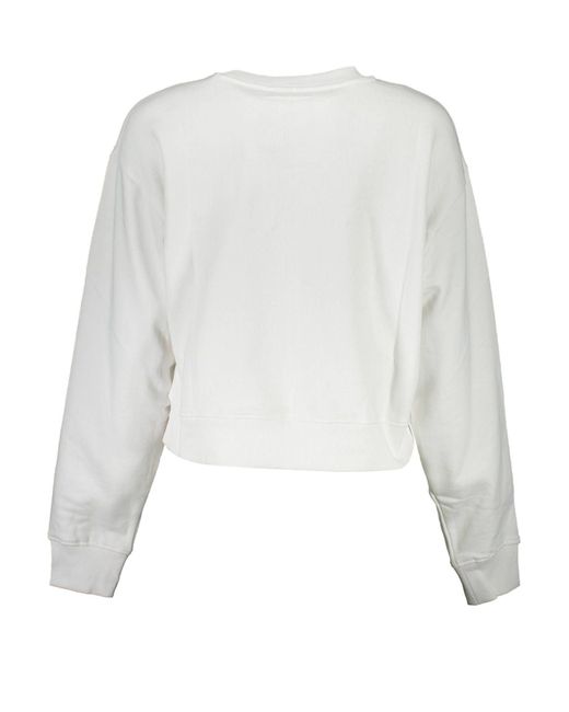 Guess White Cotton Sweater