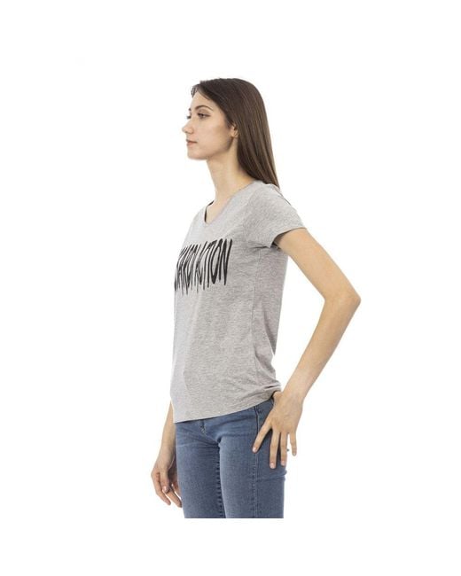 TRUSSARDI ACTION Gray Cotton T