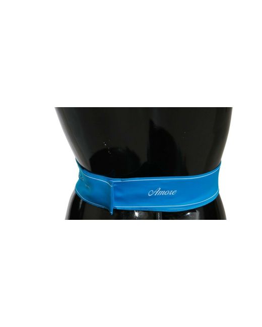 Dolce & Gabbana Blue Elegant Bow Snap Waist Belt