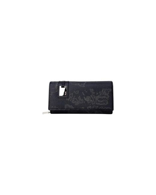 Alviero Martini 1A Classe Blue Black Leather Wallet