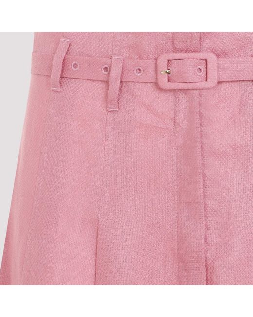 Gabriela Hearst Pink Dugald Midi Skirt