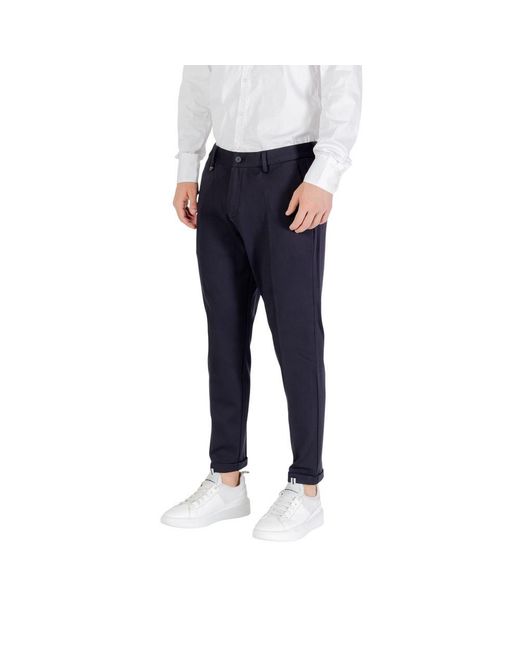 Antony Morato Blue Viscose Dress Pants for men
