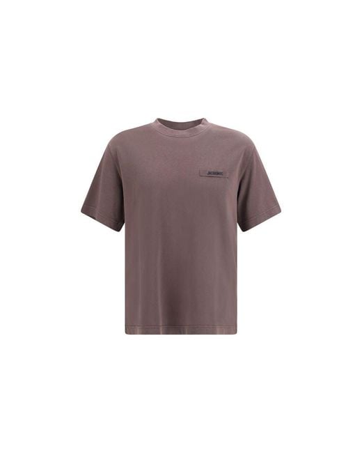 Jacquemus Purple Brown Cotton T for men