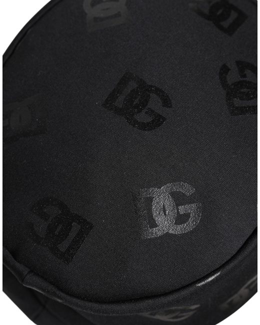 Dolce & Gabbana Black Dg Monogram Polyester Jacquard Bucket Hat