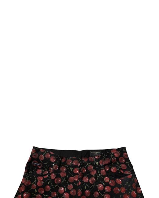 Dolce & Gabbana Black Cherry Cotton Straight Men Denim Jeans for men