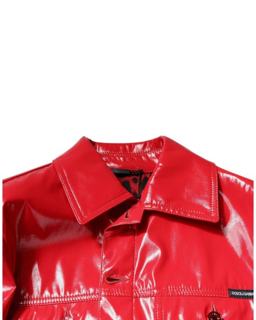 Dolce & Gabbana Polyester Button Down Collared Jacket for men