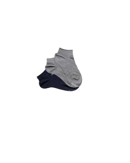 Emporio Armani Blue Cotton Socks for men