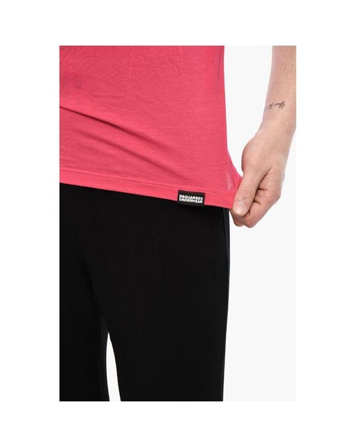 DSquared² Red Stretch Underwear Crew for men