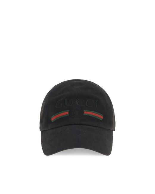 Gucci Black Cotton Cap (baseball Hat) for men