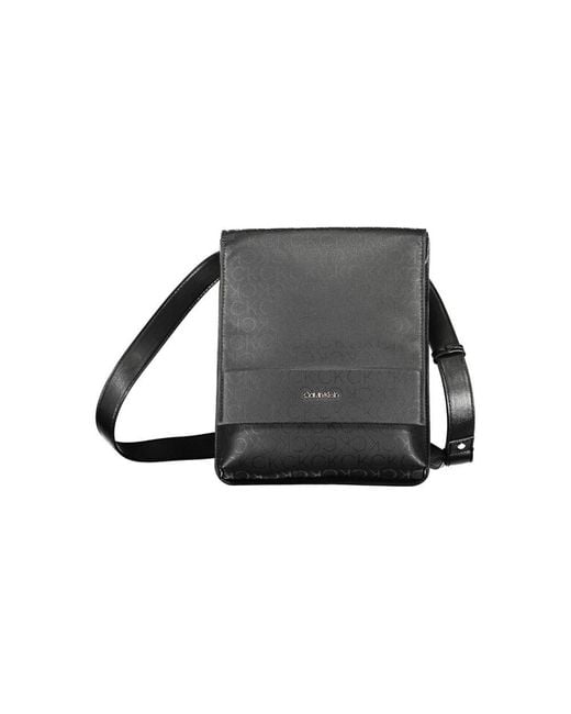 Calvin Klein Black Polyester Shoulder Bag for men