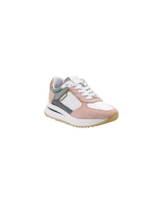 Guess White Multicolor Polyester Athletic Sneakers