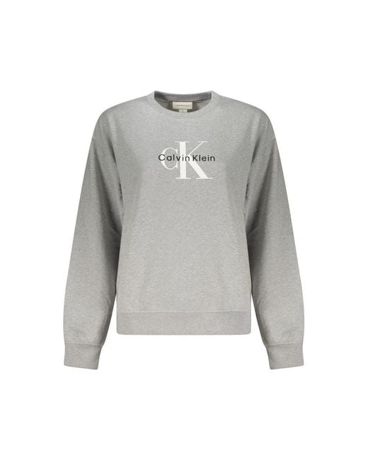 Calvin Klein Gray Cotton Sweater