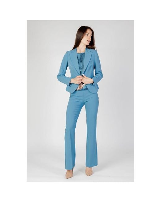 Rinascimento Blue Turquoise Polyester Blazer