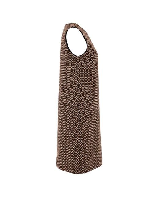 Trussardi Brown Beige Polyester Dress