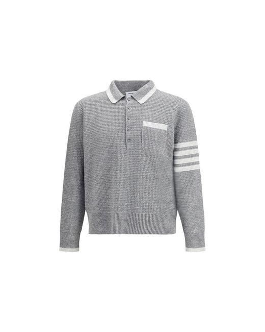 Thom Browne Gray Linen Dress Shirt for men