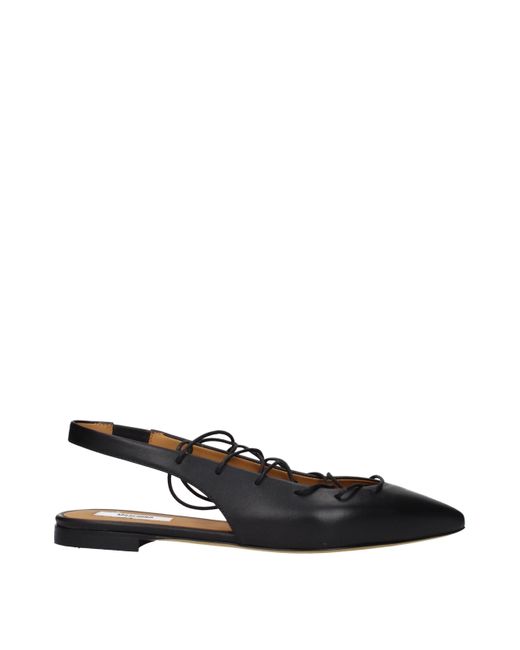 Moschino Black Leather Flats