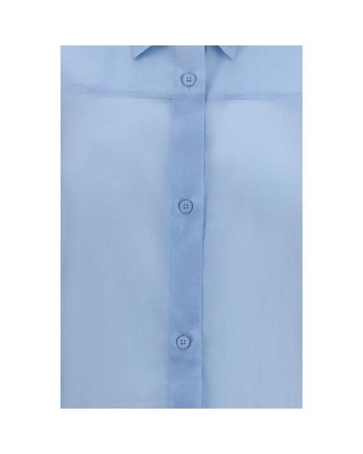 THE LATEST Blue Wool Oves Aries Dress Shirt