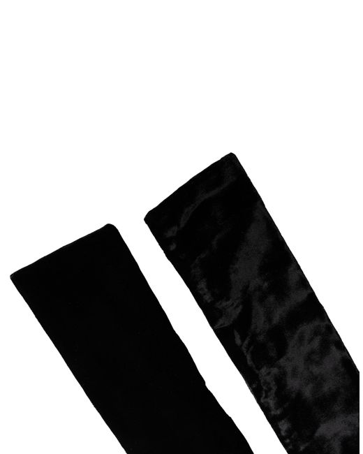 Dolce & Gabbana Black Viscose Satin Waist Cintura Belt