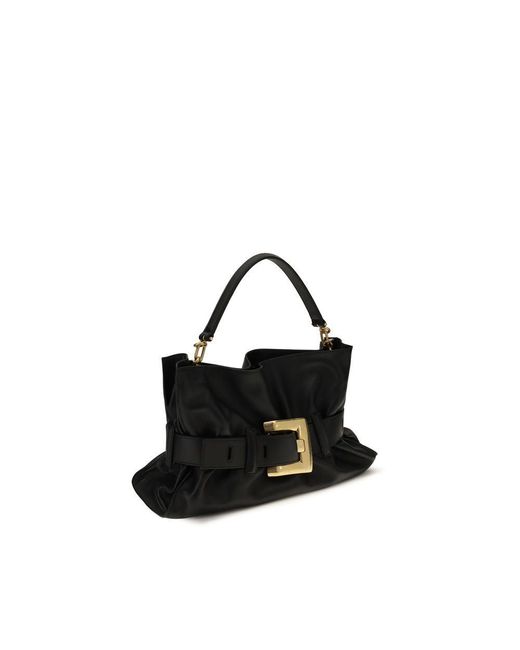 Balmain Black Calf Leather Bos Taurus Handbag
