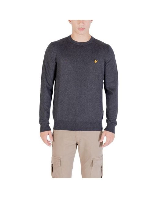Lyle & Scott Blue Gray Cotton Sweatshirt for men