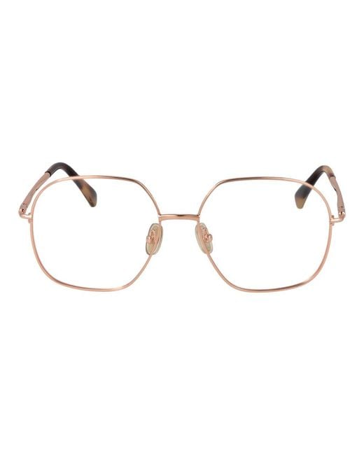 Max Mara Metallic Rose Gold Metal Glasses (frames)