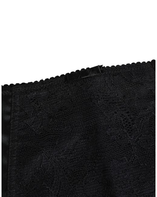 Dolce & Gabbana Black Silk Stretch Slip Cycling Underwear