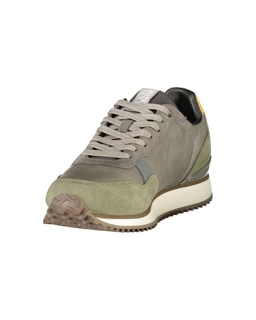 Napapijri Gray Grey Polyester Men's Sneaker for men