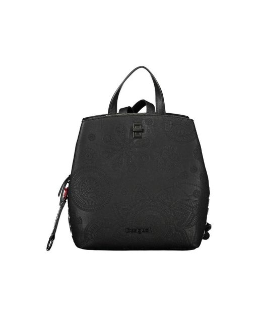 Desigual Chic Black Backpack With Contrasting Details