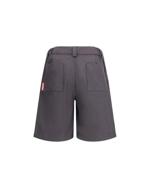 GR10K Gray Cotton Bermuda Shorts for men