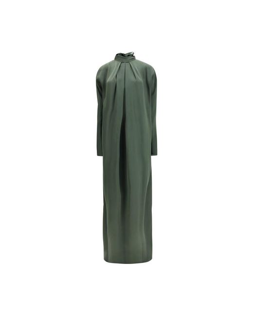 Petar Petrov Green Bicolor Silk Casual Dress