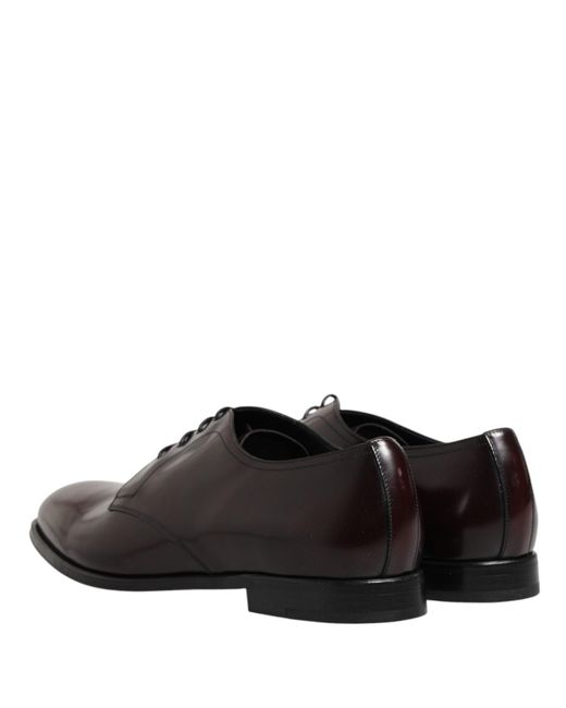 Dolce & Gabbana Black Lace Up Leather Dress Derby Men Shoes for men