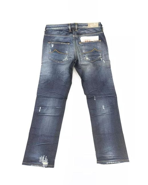 Jacob Cohen Blue Comfort Distressed Jeans J688 Model