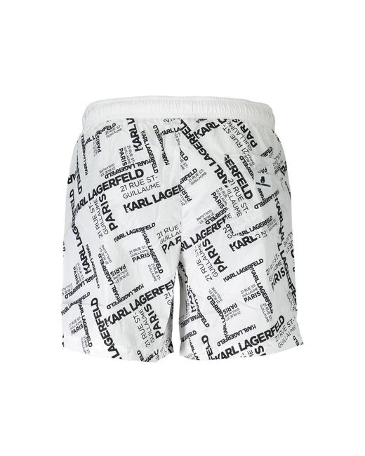 Karl Lagerfeld White Polyester Swim Boxer for men