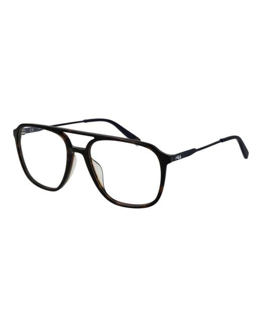 Fila Black Brown Cellulose Acetate Glasses (frames) for men