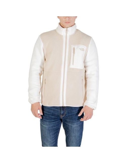 The North Face White Beige Polyester Sweatshirt for men