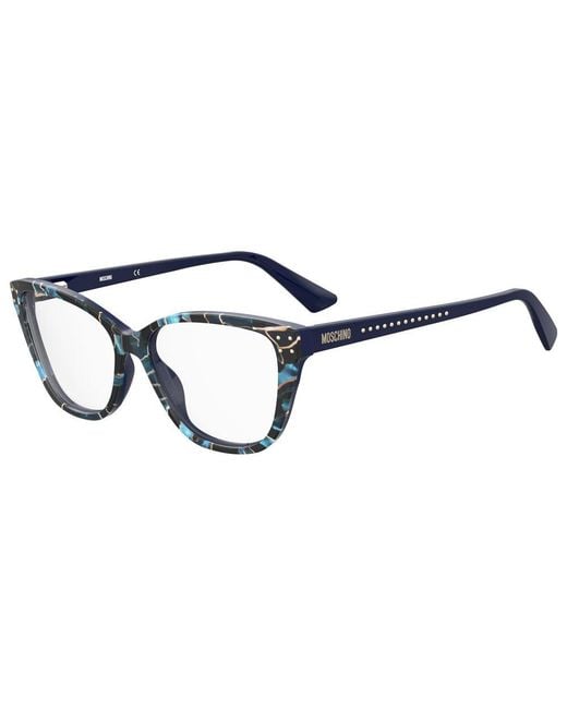 Moschino Blue Multicolor Acetate Frames