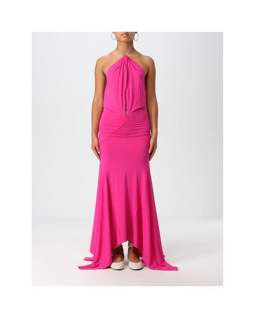 The Attico Pink Fuchsia Jersey Dress