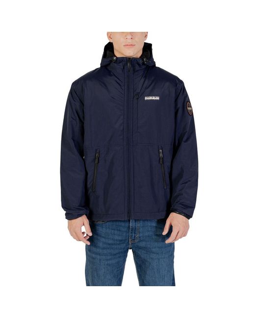 Napapijri Blue Polyamide Shell Jacket for men