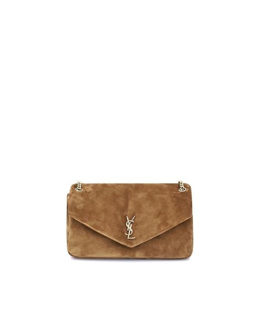 Saint Laurent Brown Large Calypso Shoulder Bag
